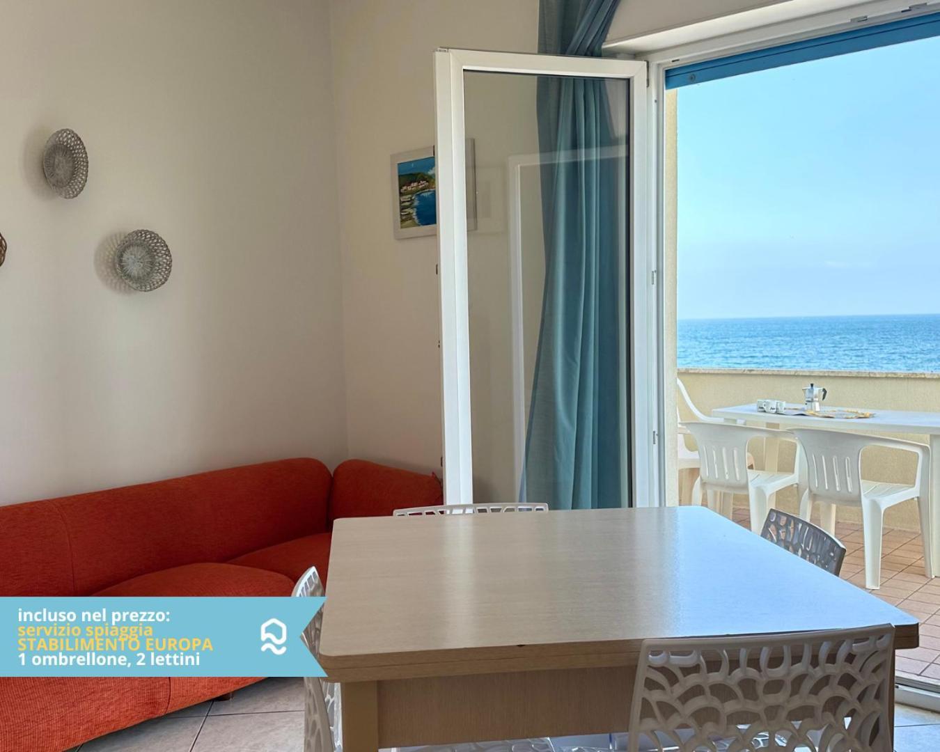 Rs321 - Marcelli, Trilocale Fronte Mare Con Spiaggia Inclusa 外观 照片